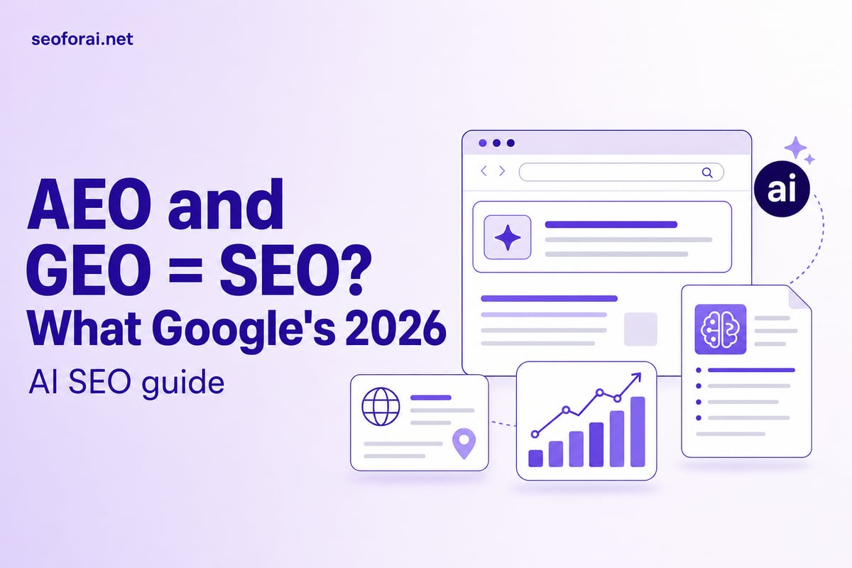 AEO and GEO = SEO? What Google's 2026 Guide Says