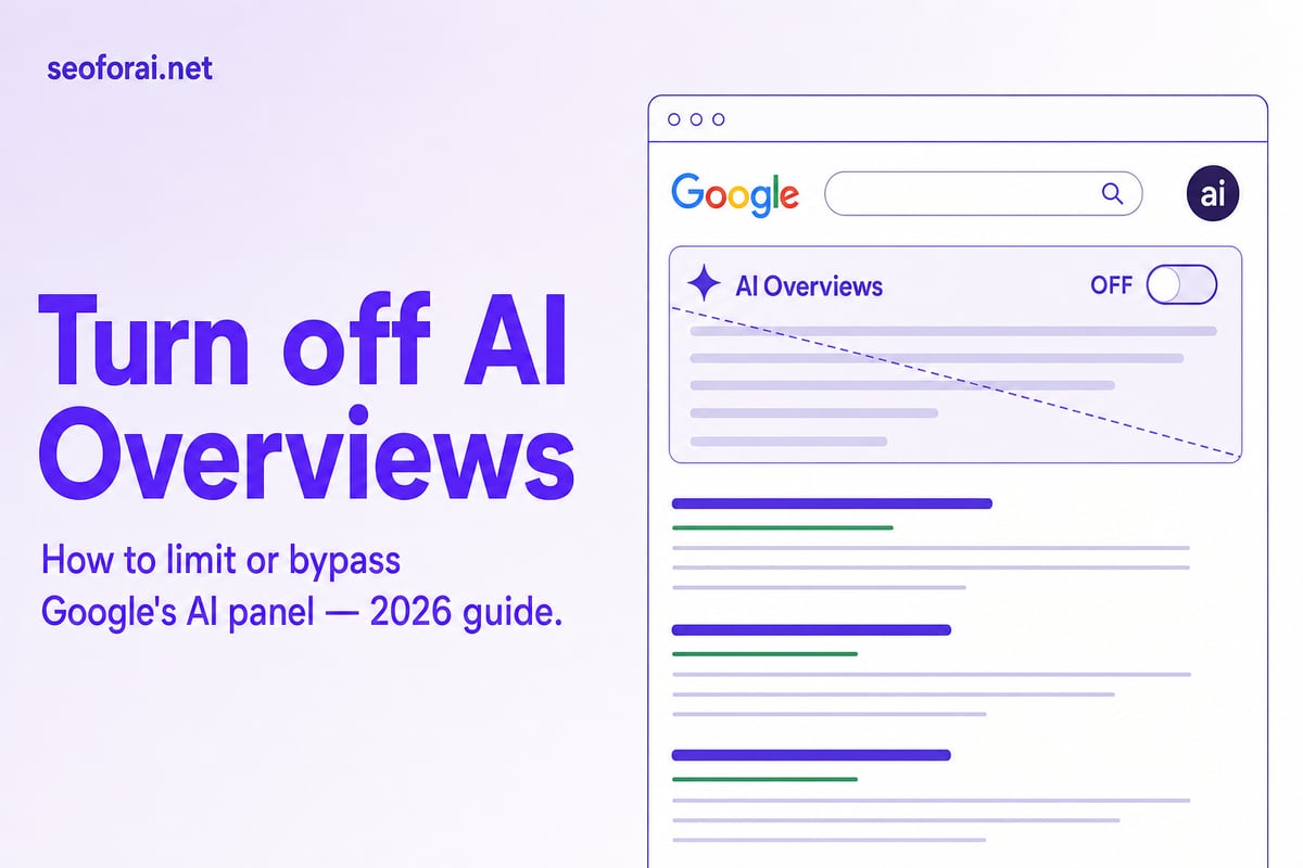 How to Turn Off AI Overviews in Google (2026 Guide)
