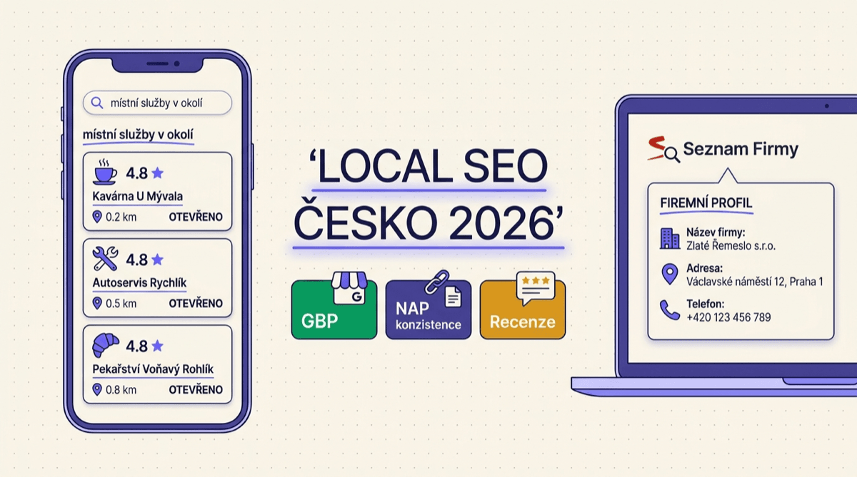 Local SEO Česko 2026: kompletní průvodce pro firmy se zákazníky v okolí