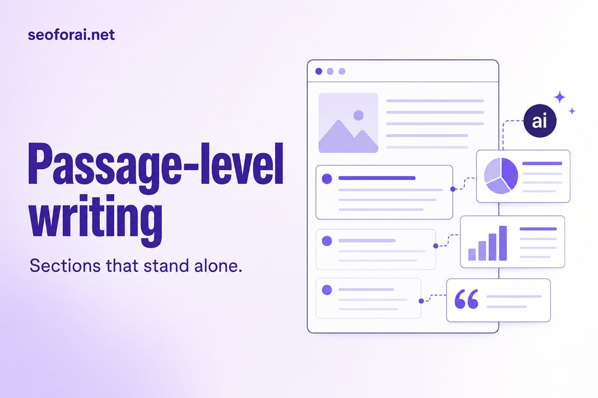 Passage-level writing: making a section stand on its own